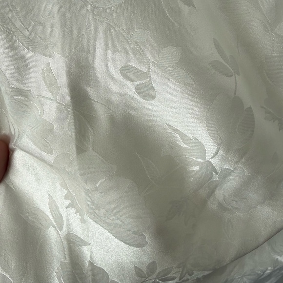 Lulu's White Satin Floral Mini Dress - Picture 4 of 4